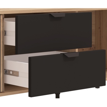 TV komoda MAYENNE dub artisan/černá 4