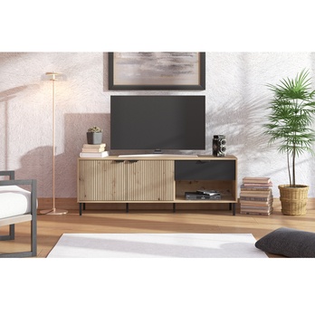 TV komoda MAYENNE dub artisan/černá 1