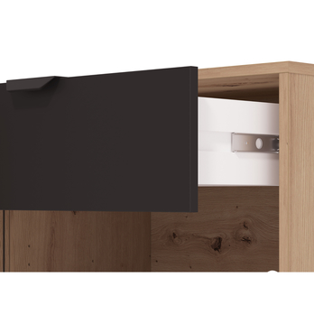 TV komoda MAYENNE dub artisan/černá 3
