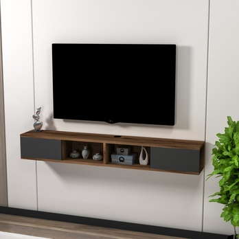 TV stolek MAYER antracitová/ořech 1