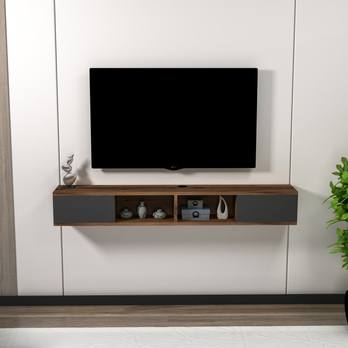 TV stolek MAYER antracitová/ořech 2