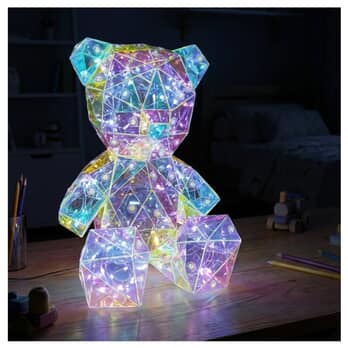 Dekorační lampa MEDVÍDEK průhledná 6