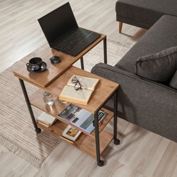 Přístavný stolek MELIN přírodní/černá 7