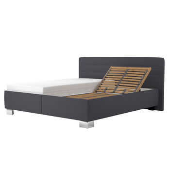 Postel s matrací MELISSA tmavě šedá, 180x200 cm 2