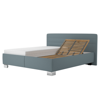 Postel s matrací MELISSA šedomodrá, 160x200cm 2