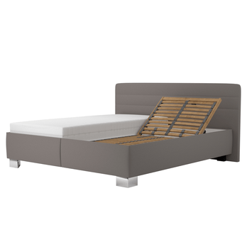 Postel s matrací MELISSA šedohnědá, 180x200 cm 2