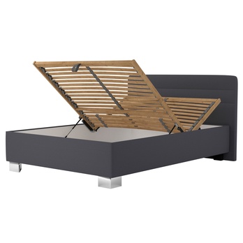 Postel s matrací MELISSA tmavě šedá, 140x200 cm 1