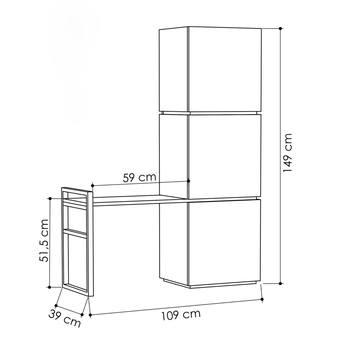 Botník s lavicí MELLO antracitová 3