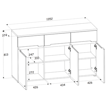 Komoda MEMPHIS 26 dub artisan 3
