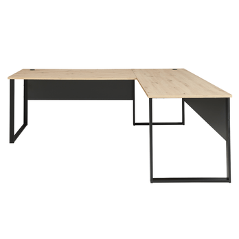 Rohový psací stůl MEMPHIS II dub artisan/grafitová, šířka 223 cm 2