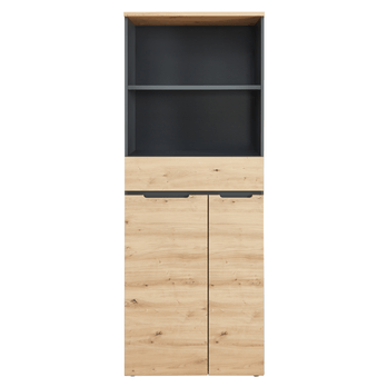 Skříňka MEMPHIS II dub artisan/grafitová 2