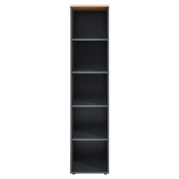 Regál MEMPHIS II dub artisan/grafitová, šířka 45 cm 2