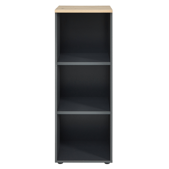 Regál MEMPHIS II dub artisan/grafitová, výška 122 cm 2