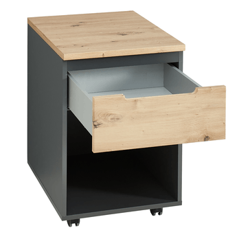 Kontejner MEMPHIS II dub artisan/grafitová, 1x zásuvka 3