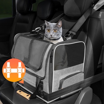 Taška na kočky MEOW 2 šedá 1