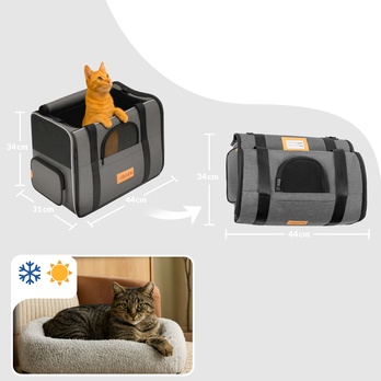 Taška na kočky MEOW 2 šedá 8