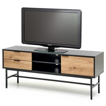 TV komoda MERONU dub artisan/černá 3