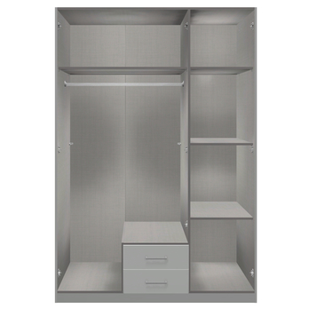 Šatní skříň MERSEY prkenný dub/grafit, šířka 135 cm 2