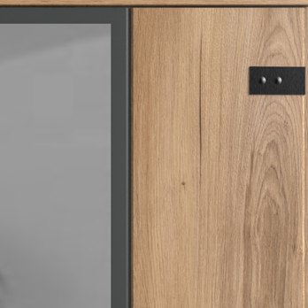 Šatní skříň MERSEY prkenný dub/grafit, šířka 135 cm 4