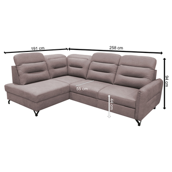 Sedací souprava MERYL levá, hnědá 5