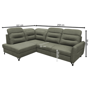 Sedací souprava MERYL levá, tmavě zelená 5