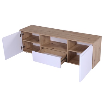 TV stolek MEZO 140 dub artisan/bílá 2