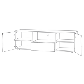 TV stolek MEZO 160 dub artisan/bílá 2