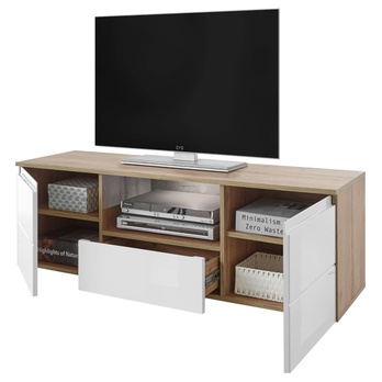 TV stolek MEZO 160 dub artisan/bílá 3