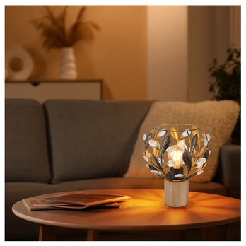 Stolní lampa MIKA černá/zlatá/přírodní 1