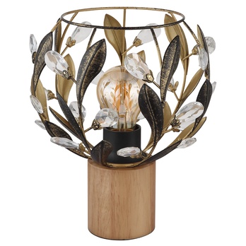 Stolní lampa MIKA černá/zlatá/přírodní 2