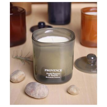 Vonná svíčka s víčkem MILA tmavý pepř a vetiver, 180 g 1