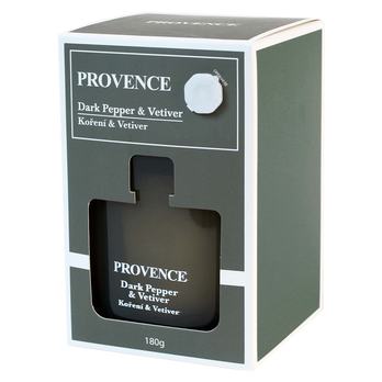Vonná svíčka s víčkem MILA tmavý pepř a vetiver, 180 g 2