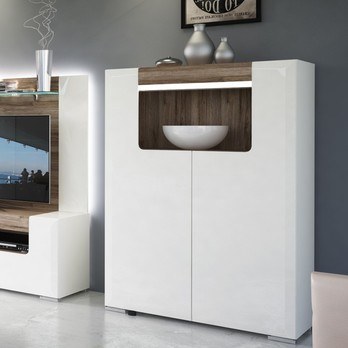 Komoda MILANO 3 alpská bílá/dub sanremo 1