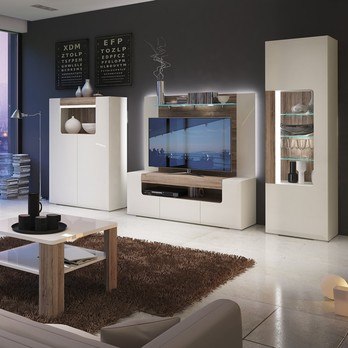 Komoda MILANO 3 alpská bílá/dub sanremo 5