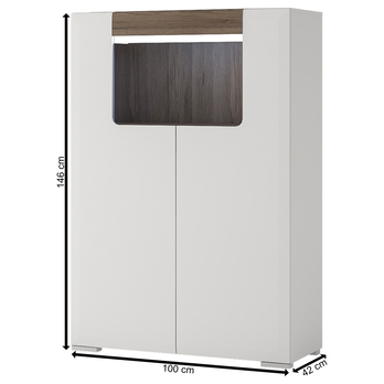 Komoda MILANO 3 alpská bílá/dub sanremo 6