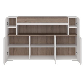 Komoda MILANO 4 alpská bílá/dub sanremo 2