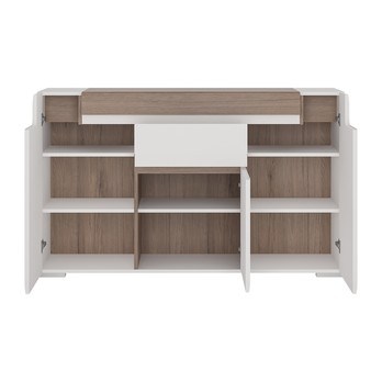 Komoda MILANO 5 alpská bílá/dub sanremo 2