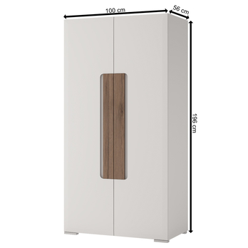 Skříň  MILANO alpská bílá/dub sanremo 3