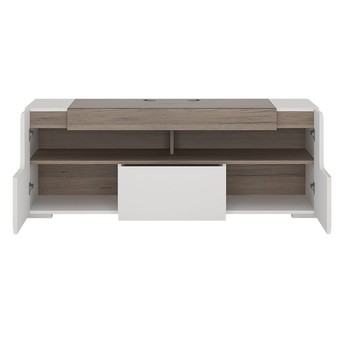 TV komoda MILANO alpská bílá/dub sanremo tmavý, šířka 140 cm 2