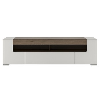 TV komoda MILANO alpská bílá/dub sanremo tmavý, šířka 190 cm 3