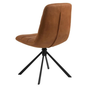 Jídelní židle MILFORD koňaková/matná černá 3