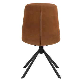 Jídelní židle MILFORD koňaková/matná černá 4