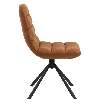 Jídelní židle MILFORD koňaková/matná černá 5