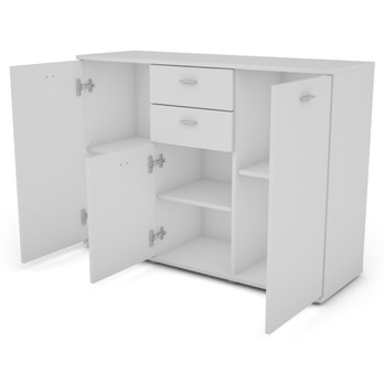 Komoda MILIS bílá, šířka 108 cm 1