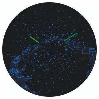 Nástěnné hodiny MILKY WAY DOME modrá 4