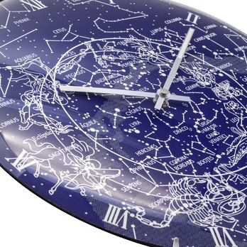 Nástěnné hodiny MILKY WAY DOME modrá 8