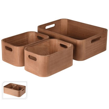 Úložný box MILLICENT tmavá přírodní, šířka 36 cm 1