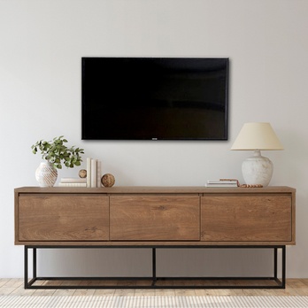 TV komoda MILO ořech/černá 1