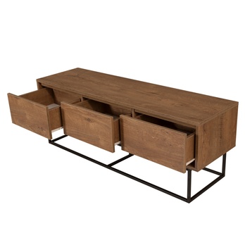 TV komoda MILO ořech/černá 2