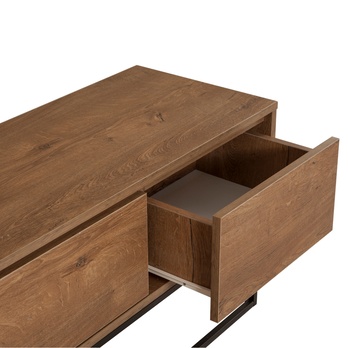 TV komoda MILO ořech/černá 4